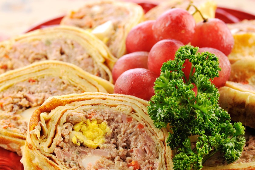Crepe-Covered Embutido