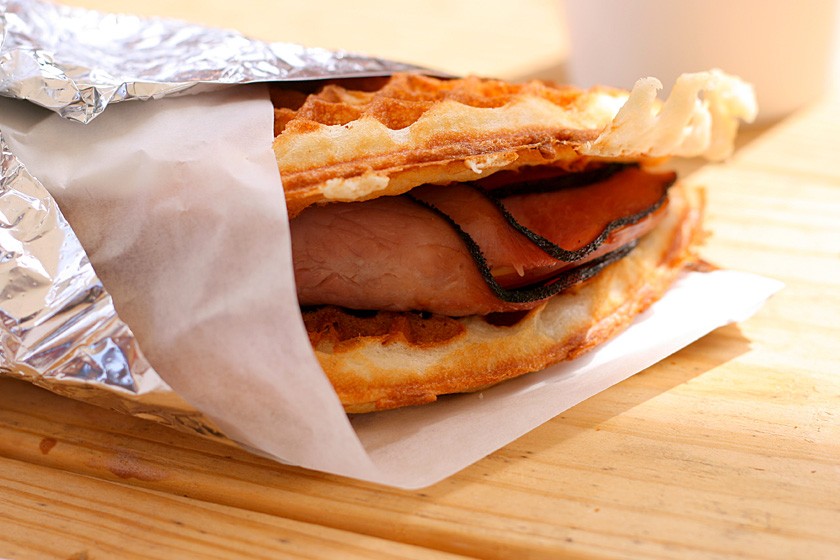 Ham and Cheese Waffle