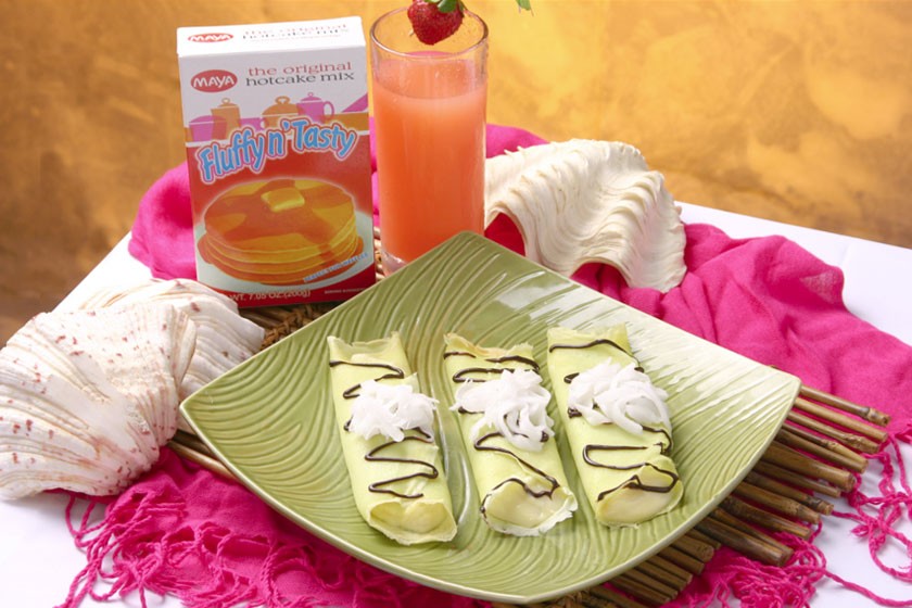 Stuffed Pandan Crepes
