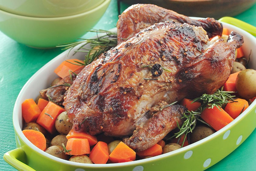 Roast Guava Chicken with Potato, Carrot Hotchpotch