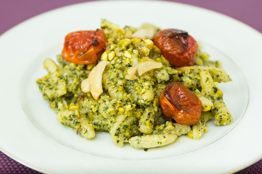 Cavatelli Pasta with Pistachio Pesto