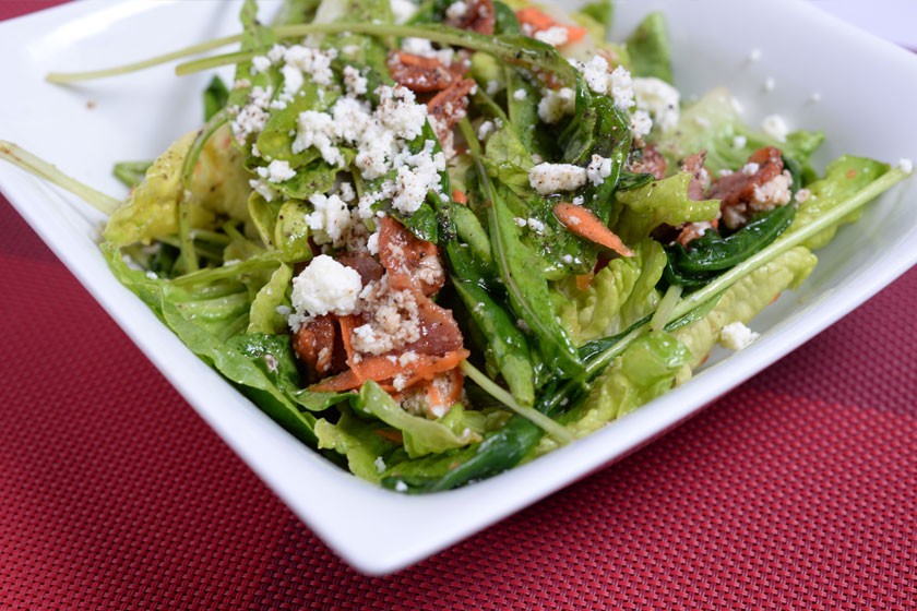 Arugula Salad with Warm Bacon Vinaigrette