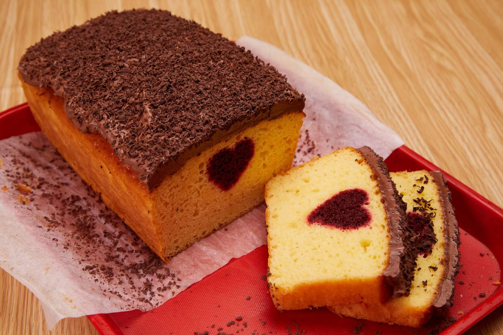 yellow cake loaf surprise