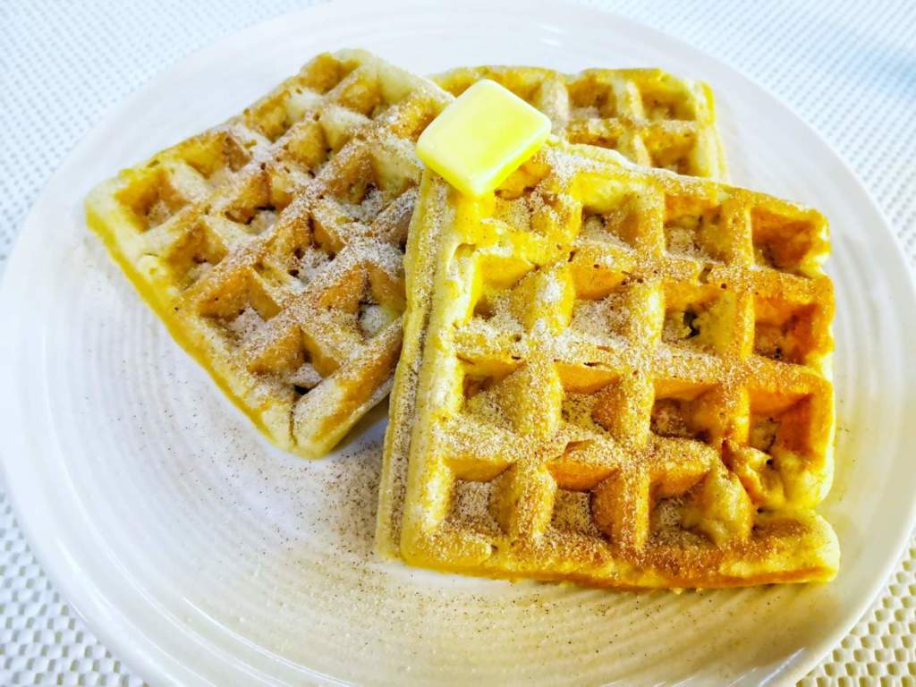 Banana Cinnamon Waffles
