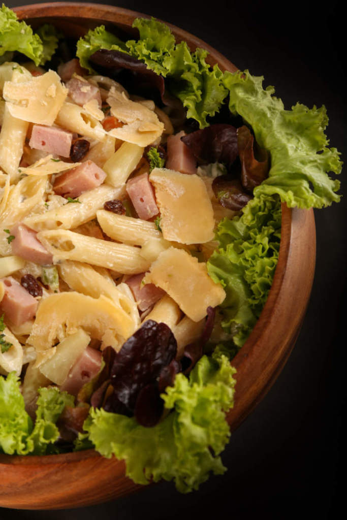 Jamon And Queso De Bola Penne Pasta Salad