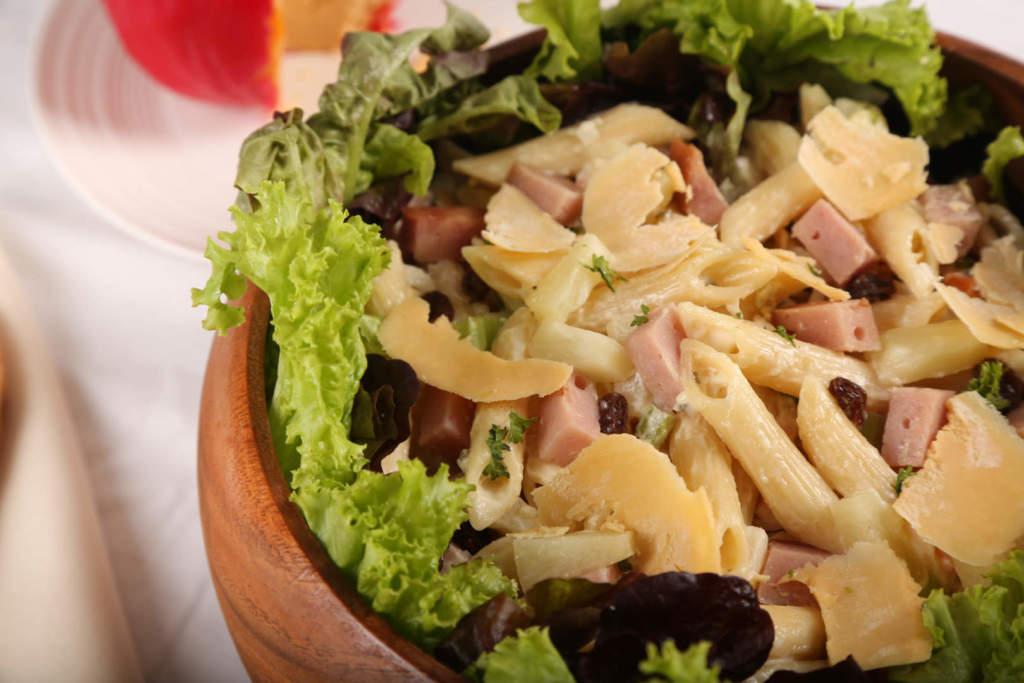 Jamon And Queso De Bola Penne Pasta Salad