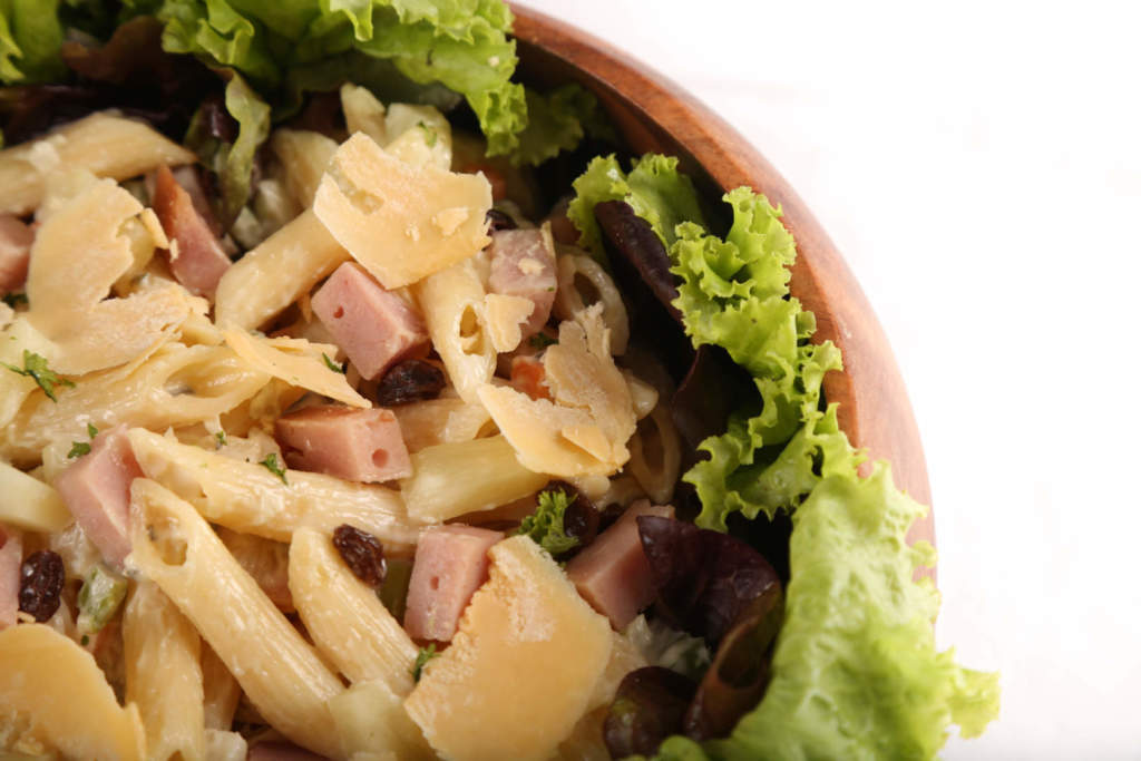 Jamon And Queso De Bola Penne Pasta Salad