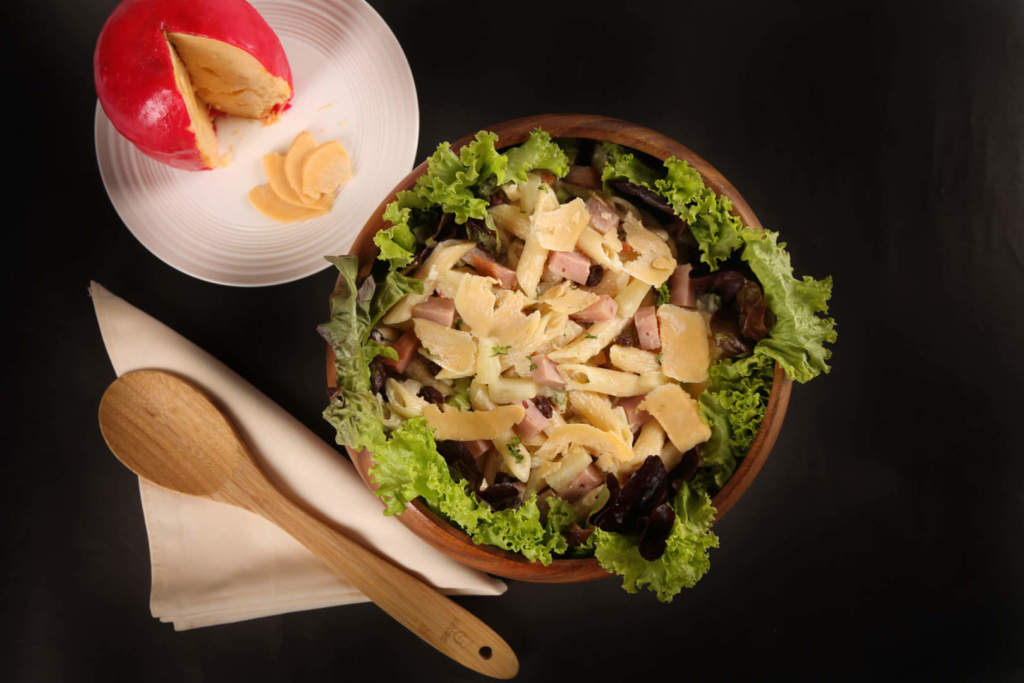 Jamon And Queso De Bola Penne Pasta Salad