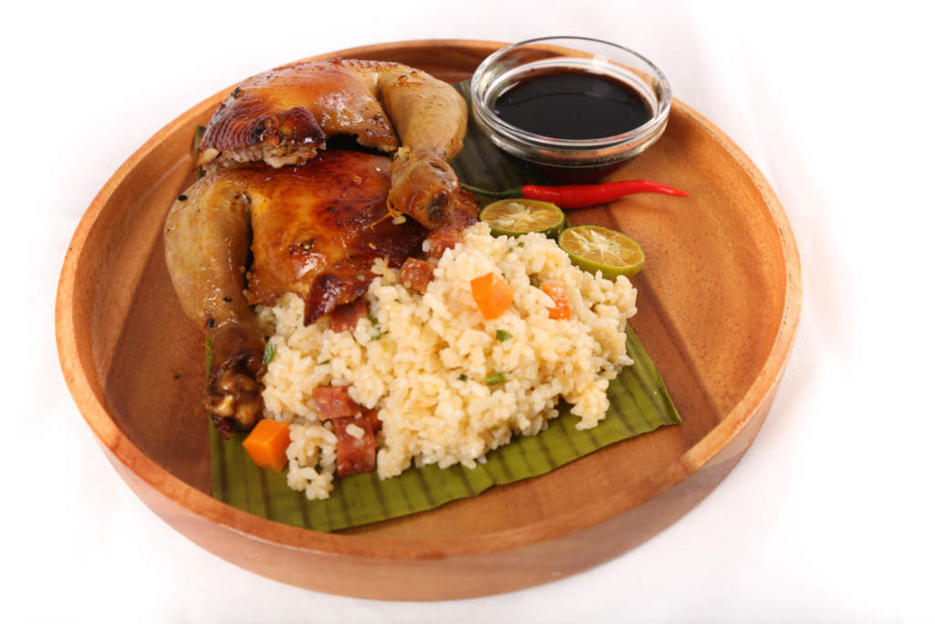 Whole Roast Chicken Inasal With Chorizo Rice Stuffing