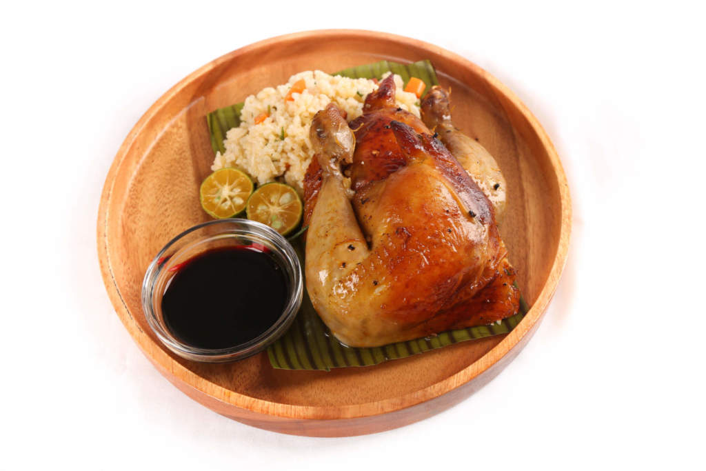 Whole Roast Chicken Inasal With Chorizo Rice Stuffing