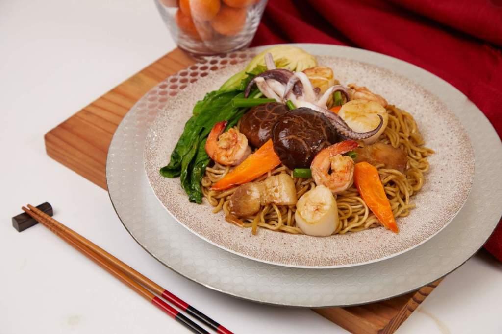 Seafood Longevity Chinese Noodles