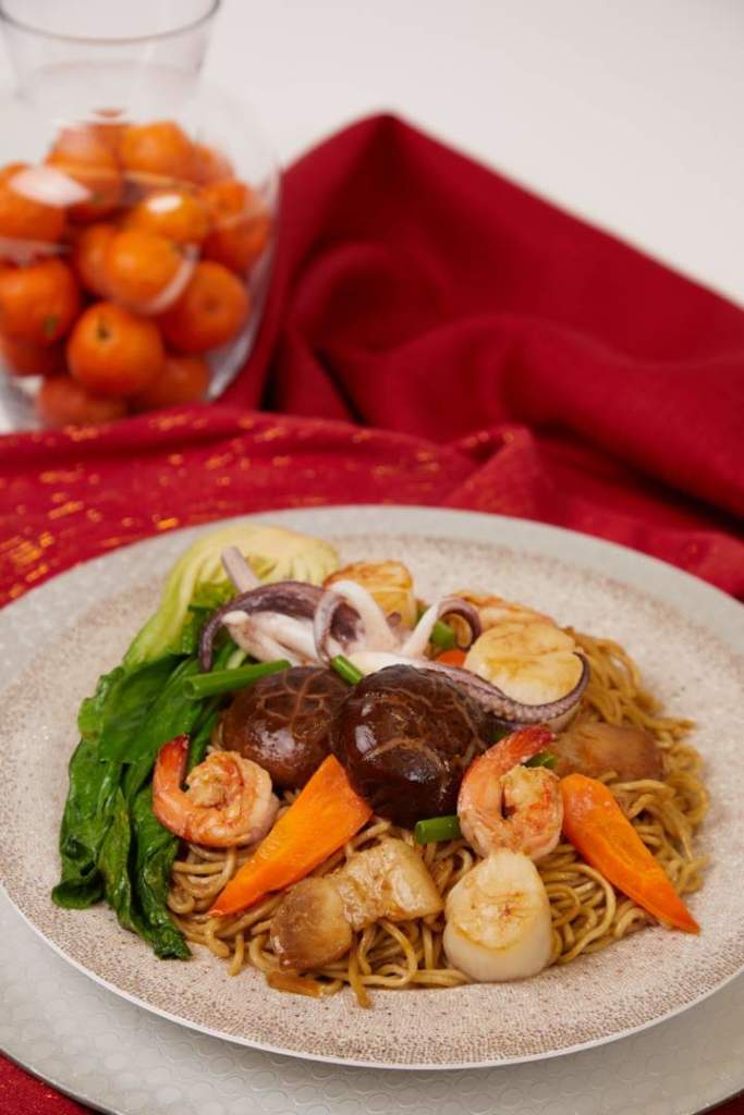 Seafood Longevity Chinese Noodles
