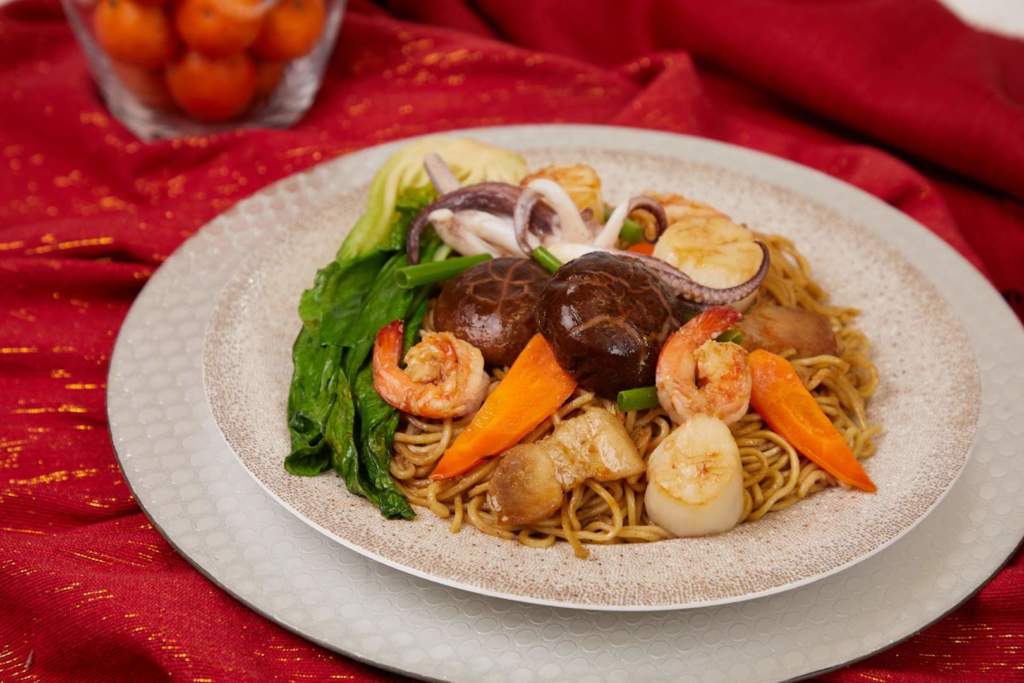 Seafood Longevity Chinese Noodles