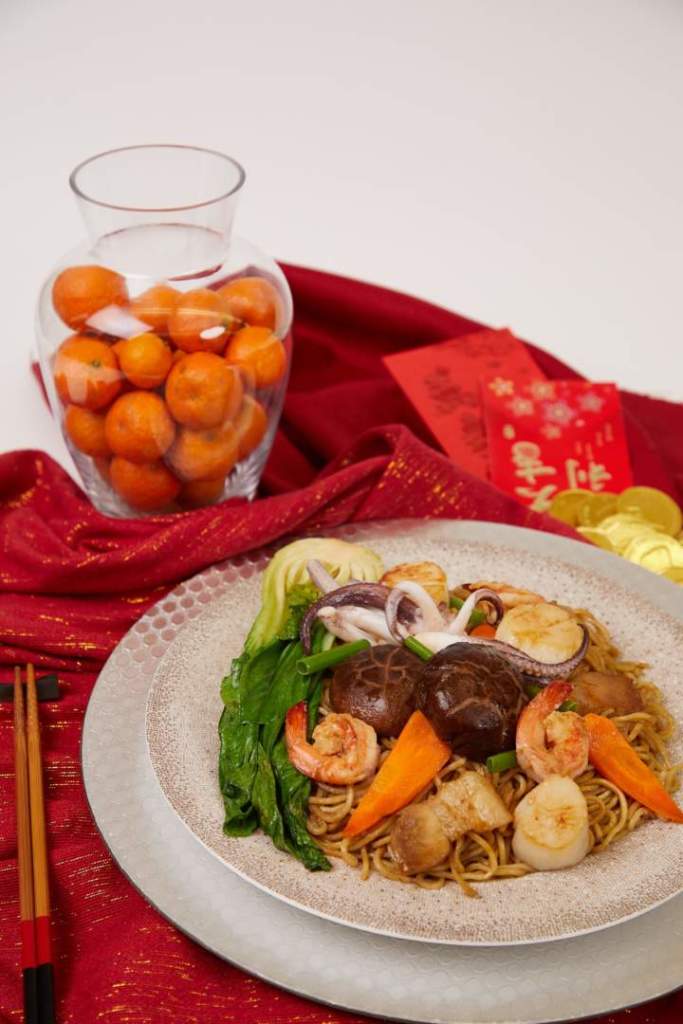 Seafood Longevity Chinese Noodles