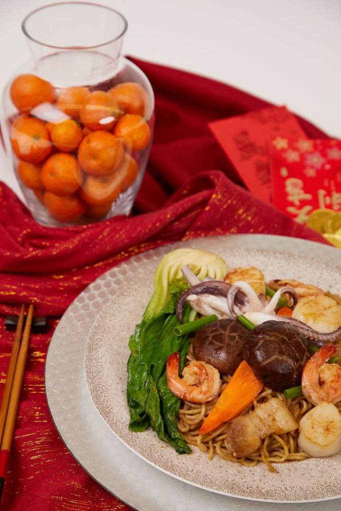 Seafood Longevity Chinese Noodles