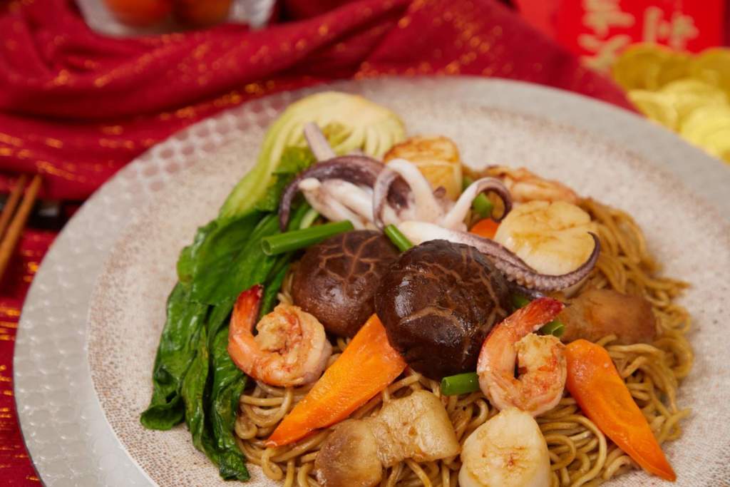 Seafood Longevity Chinese Noodles