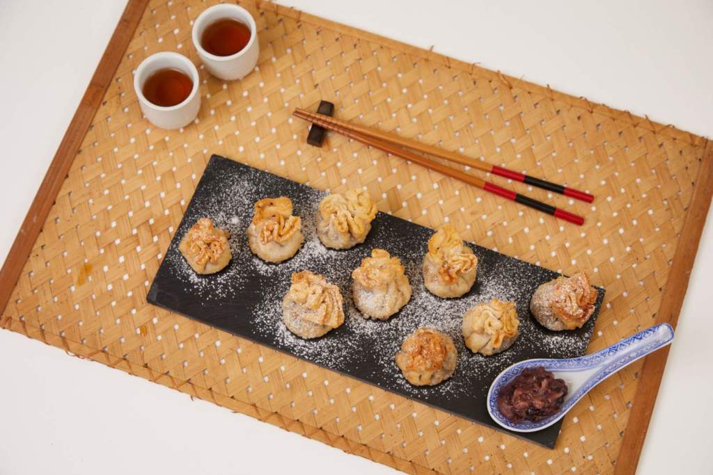 Sweet Red Bean Paste Fried Pouch Dumplings