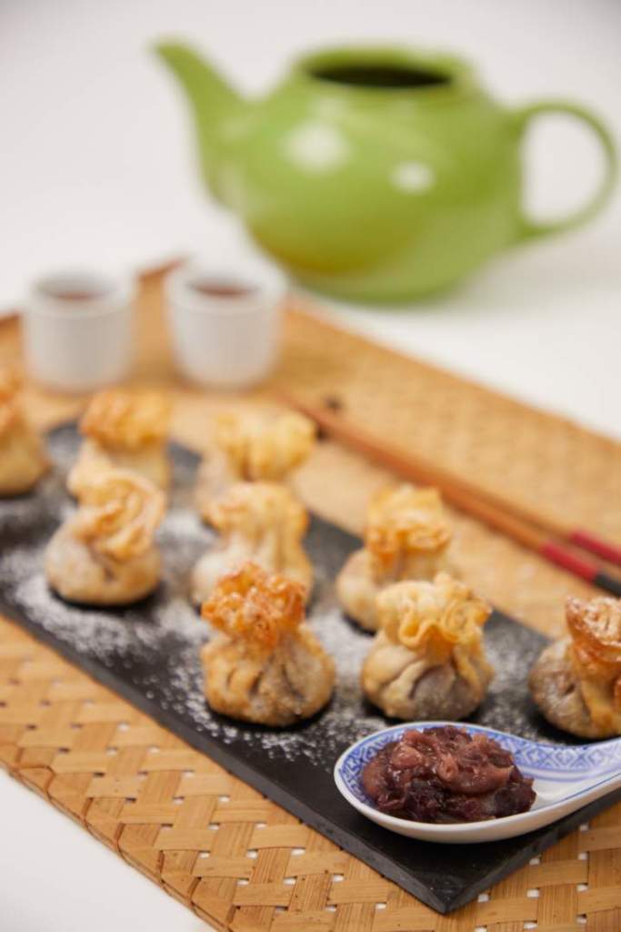 Sweet Red Bean Paste Fried Pouch Dumplings