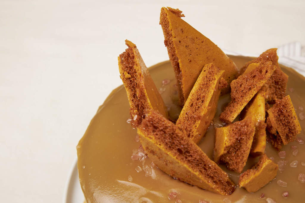 Decadent Salted Caramel Fudge Layered Chocolate Cake w Caramel Crunch