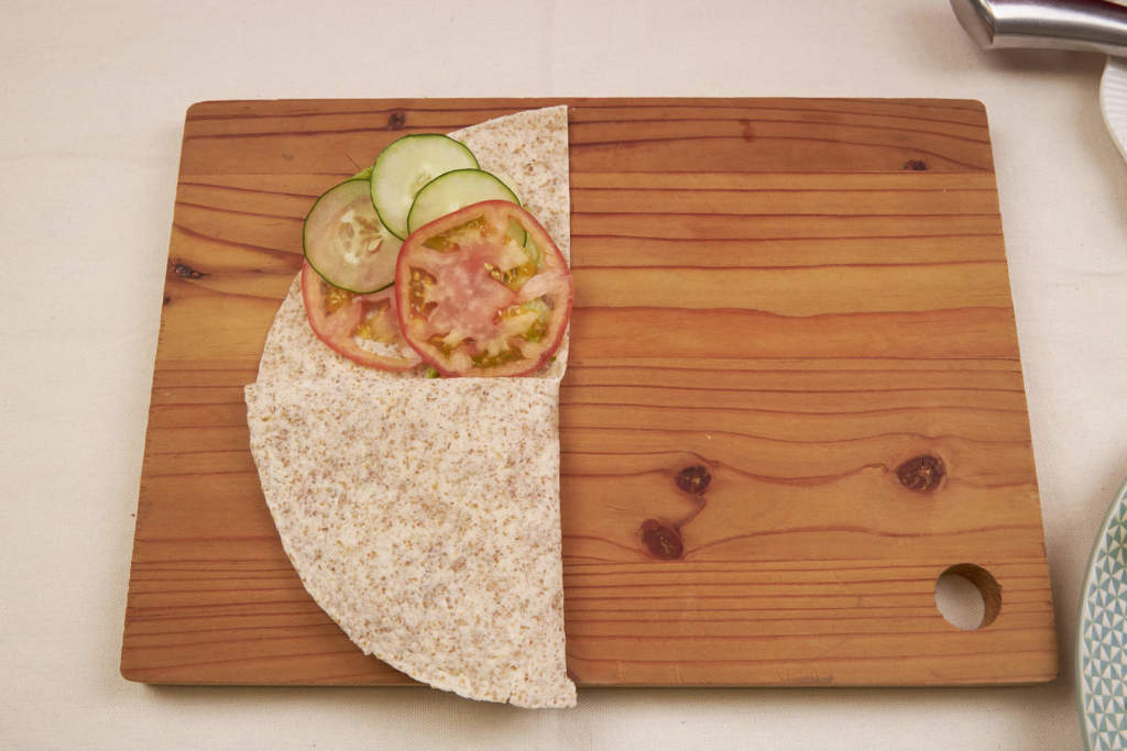 Ham And Cheese Folded Tortilla Sandwich