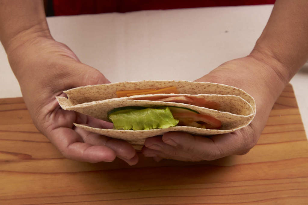 Ham And Cheese Folded Tortilla Sandwich