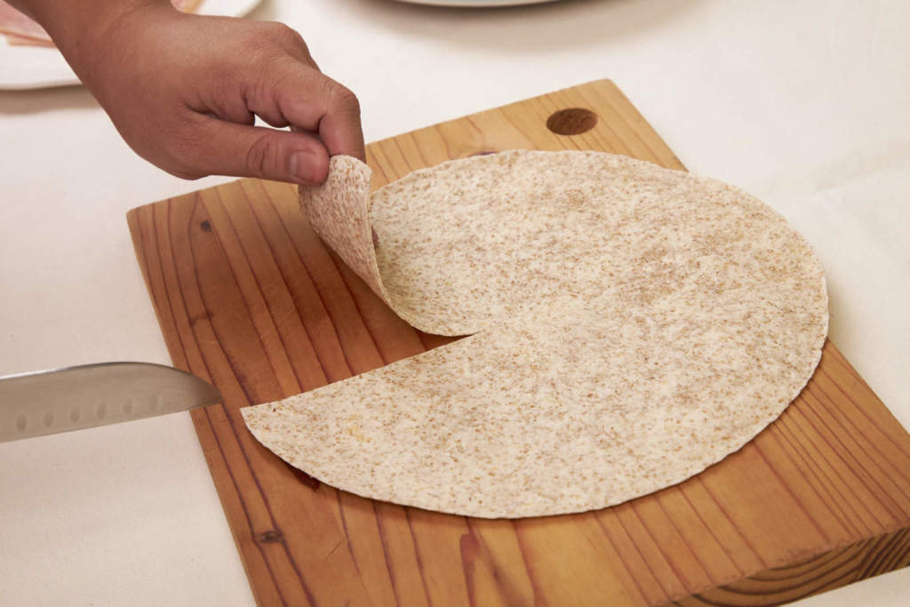 Ham And Cheese Folded Tortilla Sandwich