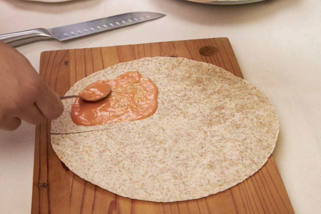 Ham And Cheese Folded Tortilla Sandwich