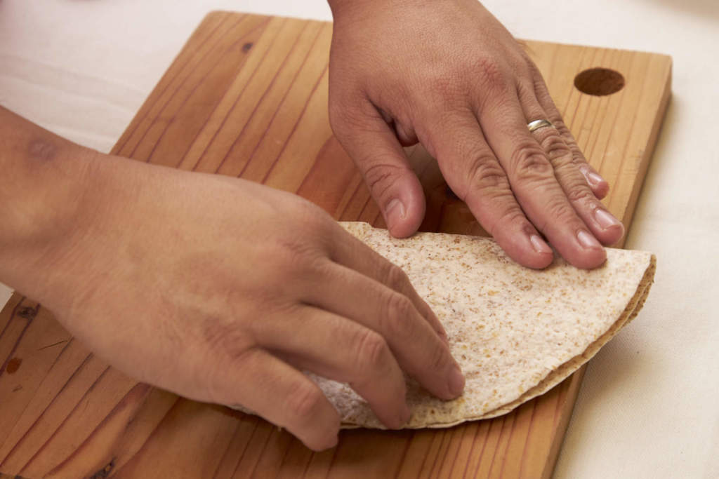 Ham And Cheese Folded Tortilla Sandwich