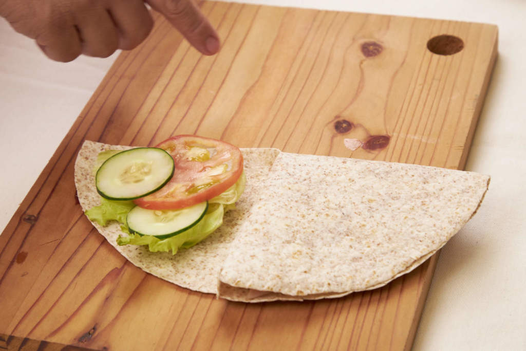 Ham And Cheese Folded Tortilla Sandwich