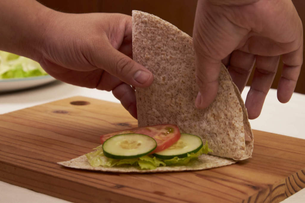 Ham And Cheese Folded Tortilla Sandwich