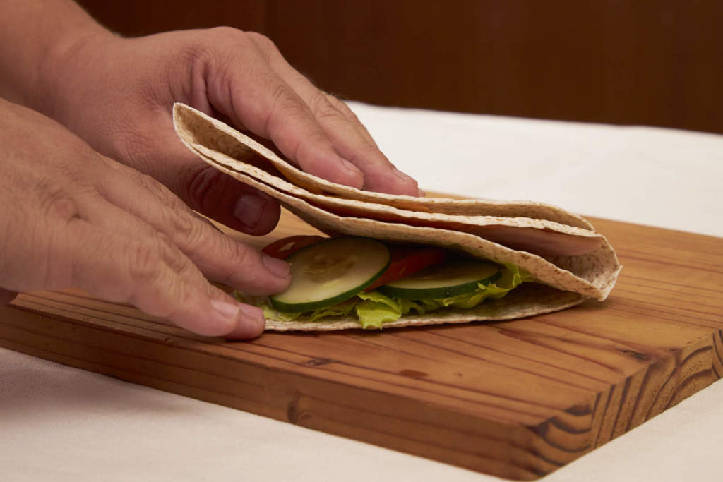 Ham And Cheese Folded Tortilla Sandwich