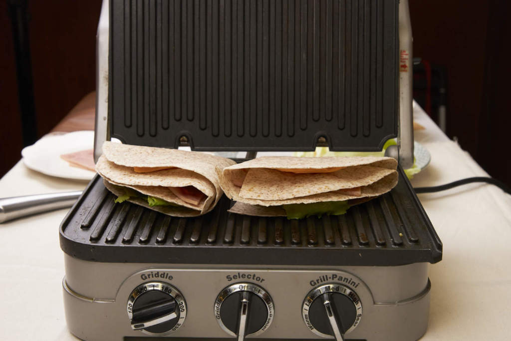 Ham And Cheese Folded Tortilla Sandwich