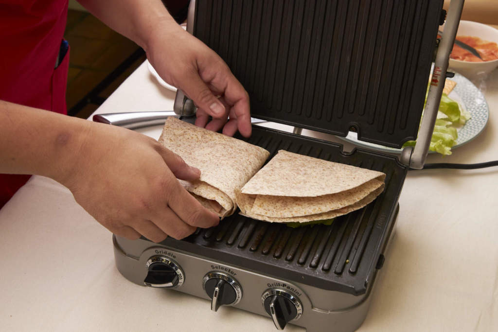 Ham And Cheese Folded Tortilla Sandwich