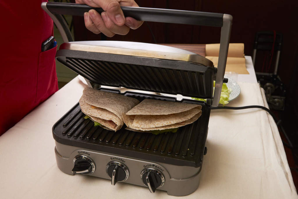 Ham And Cheese Folded Tortilla Sandwich