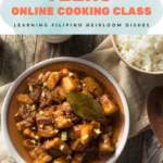 Teens Online Cooking Class: Learning Filipino Heirloom Dishes