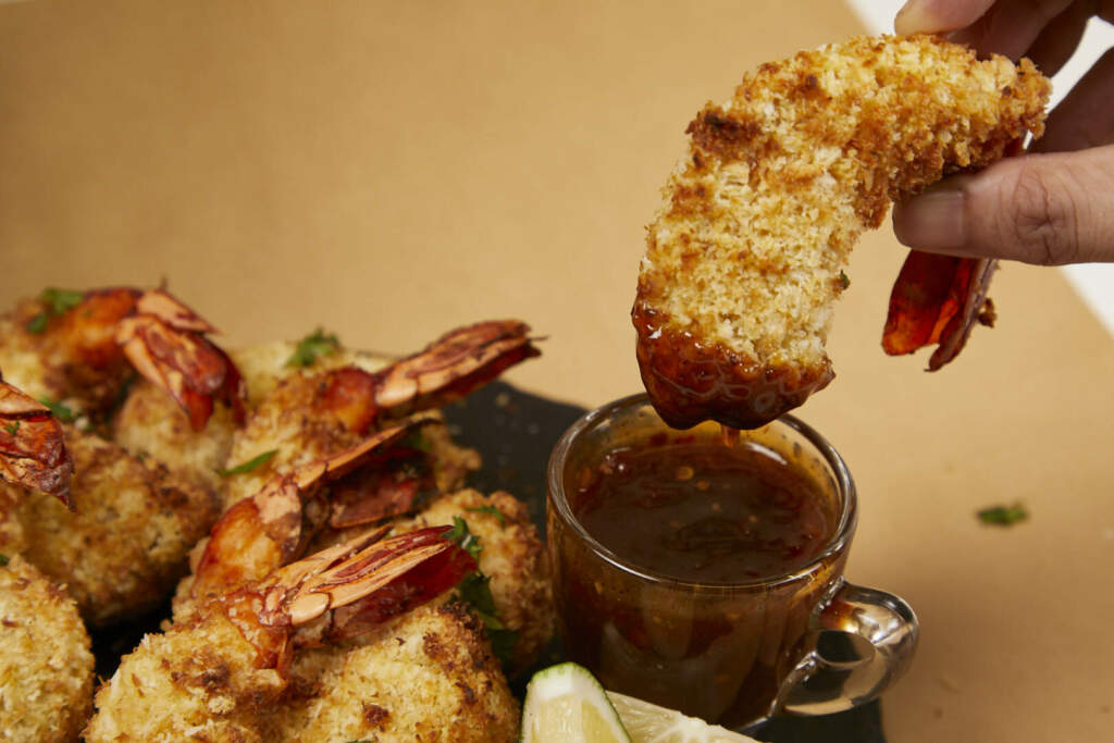 Air Fried Coconut Prawns