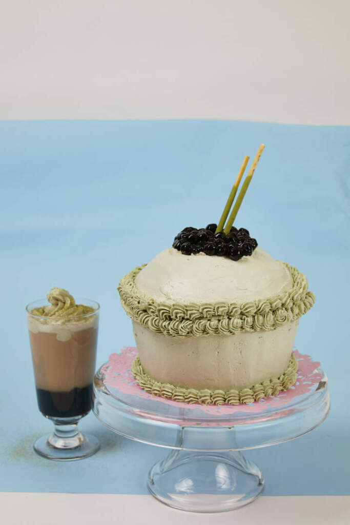 Matcha Milk Tea Cake