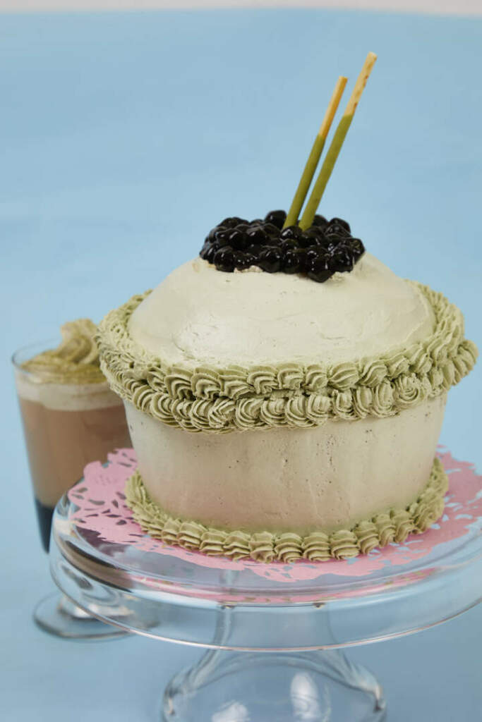 Matcha Milk Tea Cake